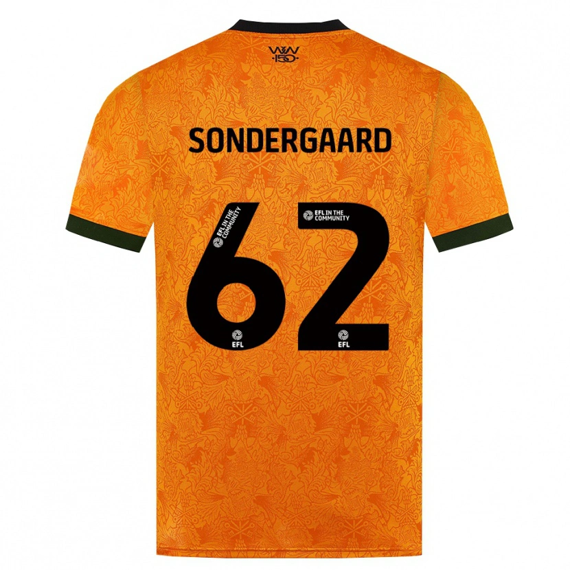 Danxen Uomo Maglia Andreas Sondergaard #62 Arancione Nero Kit Gara Home 2026/27 Maglietta
