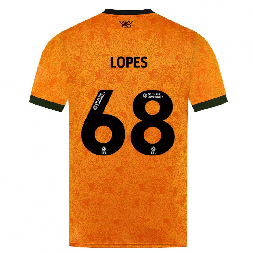 Danxen Uomo Maglia Leo Lopes #68 Arancione Nero Kit Gara Home 2026/27 Maglietta