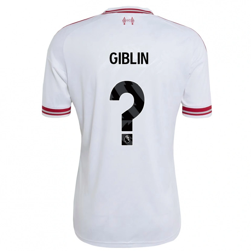 Danxen Uomo Maglia Nathan Giblin #0 Rosso Bianco Kit Gara Away 2026/27 Maglietta
