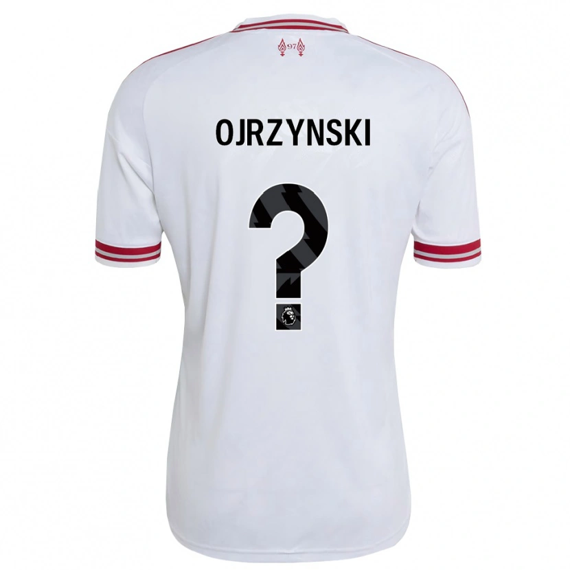 Danxen Uomo Maglia Jakub Ojrzynski #0 Rosso Bianco Kit Gara Away 2026/27 Maglietta