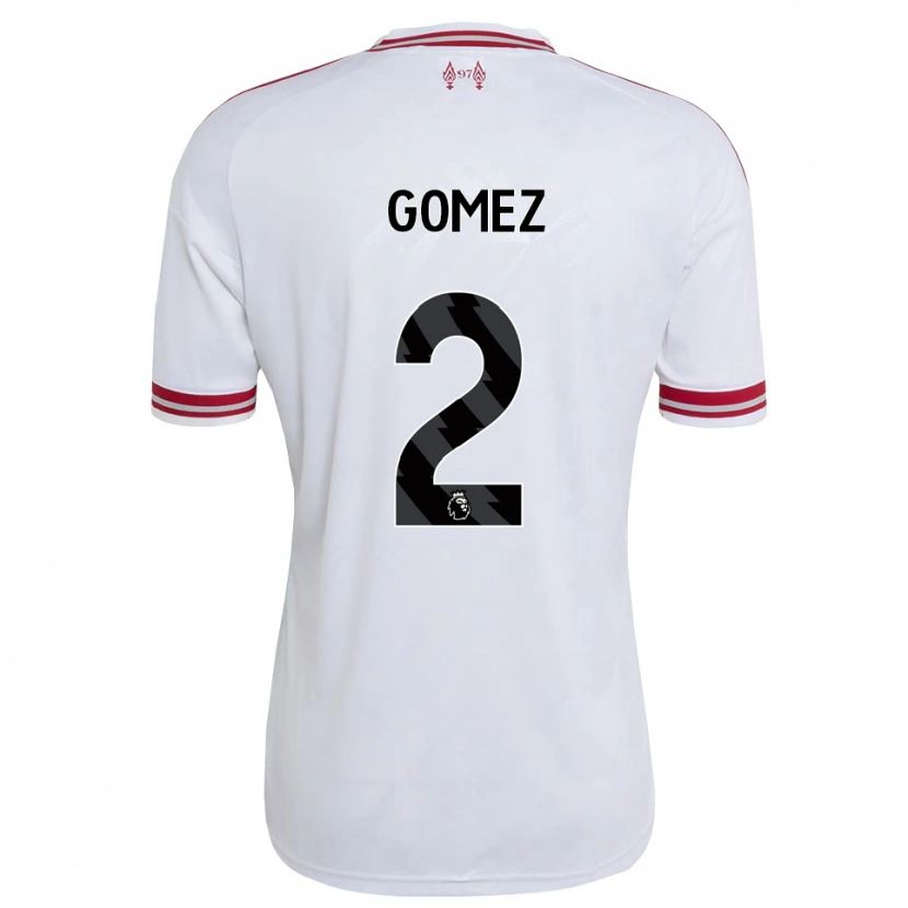 Danxen Uomo Maglia Joe Gomez #2 Rosso Bianco Kit Gara Away 2026/27 Maglietta
