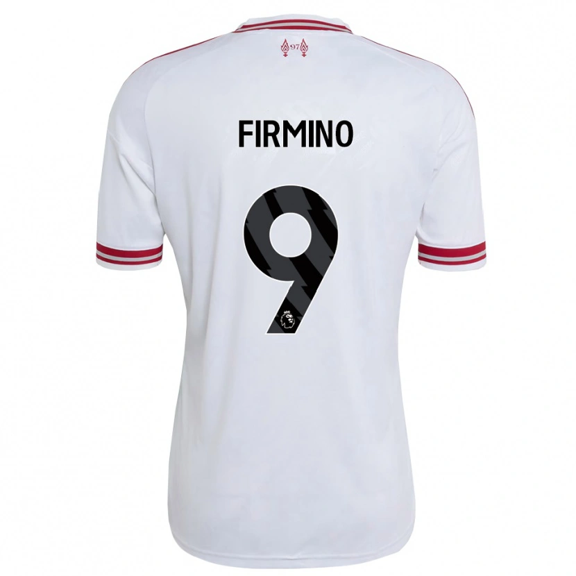 Danxen Uomo Maglia Roberto Firmino #9 Rosso Bianco Kit Gara Away 2026/27 Maglietta
