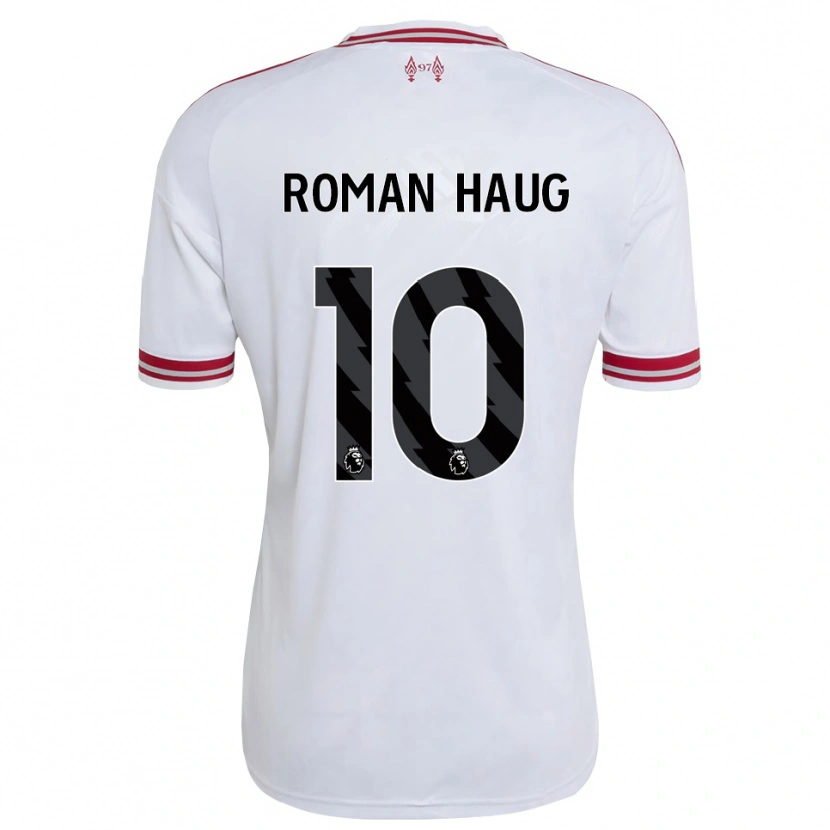 Danxen Uomo Maglia Sophie Román Haug #10 Rosso Bianco Kit Gara Away 2026/27 Maglietta