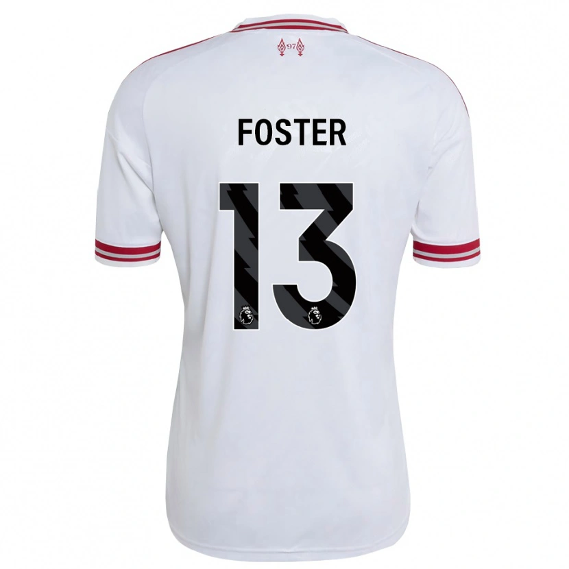 Danxen Uomo Maglia Rylee Foster #13 Rosso Bianco Kit Gara Away 2026/27 Maglietta