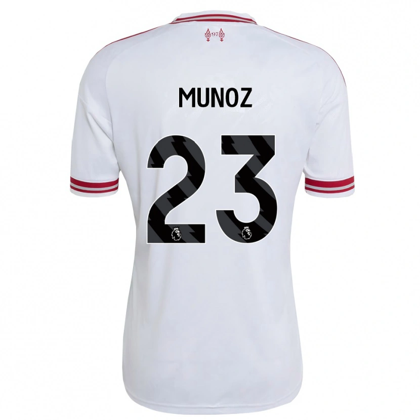 Danxen Uomo Maglia Víctor Muñoz #23 Rosso Bianco Kit Gara Away 2026/27 Maglietta