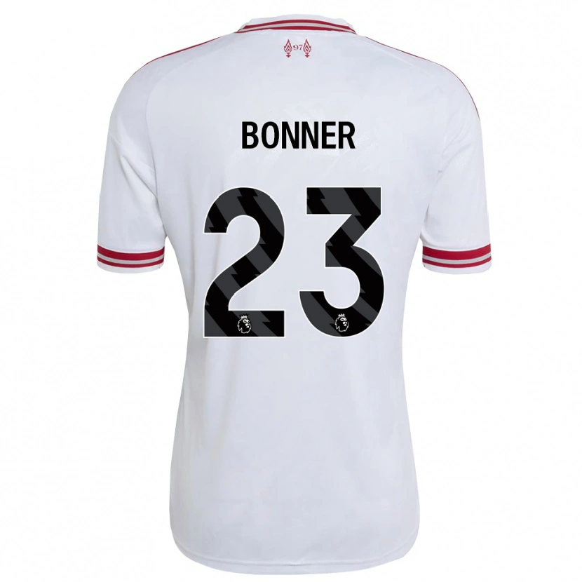 Danxen Uomo Maglia Gemma Bonner #23 Rosso Bianco Kit Gara Away 2026/27 Maglietta