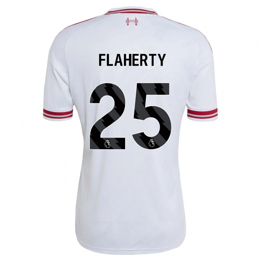 Danxen Uomo Maglia Gilly Flaherty #25 Rosso Bianco Kit Gara Away 2026/27 Maglietta