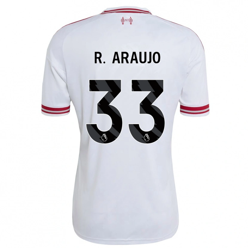 Danxen Uomo Maglia Ronald Araujo #33 Rosso Bianco Kit Gara Away 2026/27 Maglietta