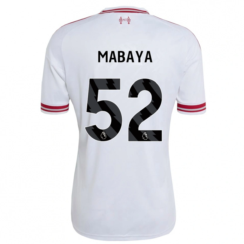 Danxen Uomo Maglia Isaac Mabaya #52 Rosso Bianco Kit Gara Away 2026/27 Maglietta