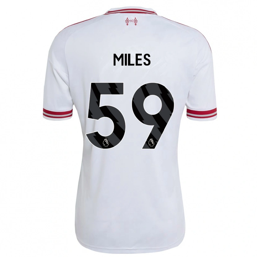Danxen Uomo Maglia Terence Miles #59 Rosso Bianco Kit Gara Away 2026/27 Maglietta