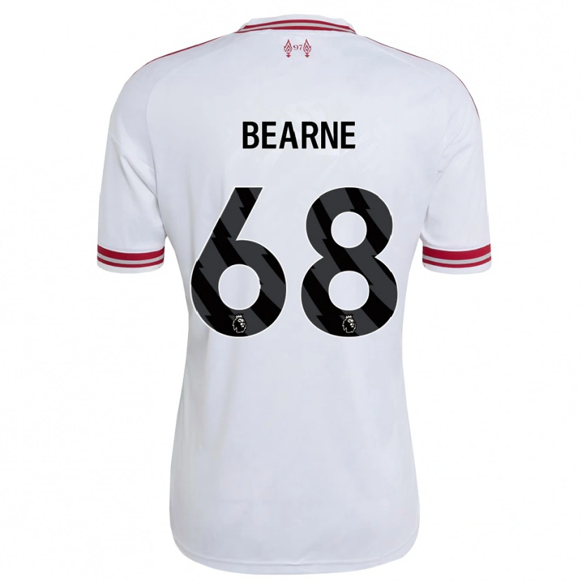 Danxen Uomo Maglia Jack Bearne #68 Rosso Bianco Kit Gara Away 2026/27 Maglietta