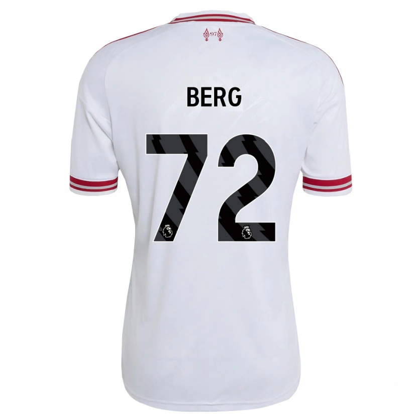 Danxen Uomo Maglia Sepp Van Den Berg #72 Rosso Bianco Kit Gara Away 2026/27 Maglietta