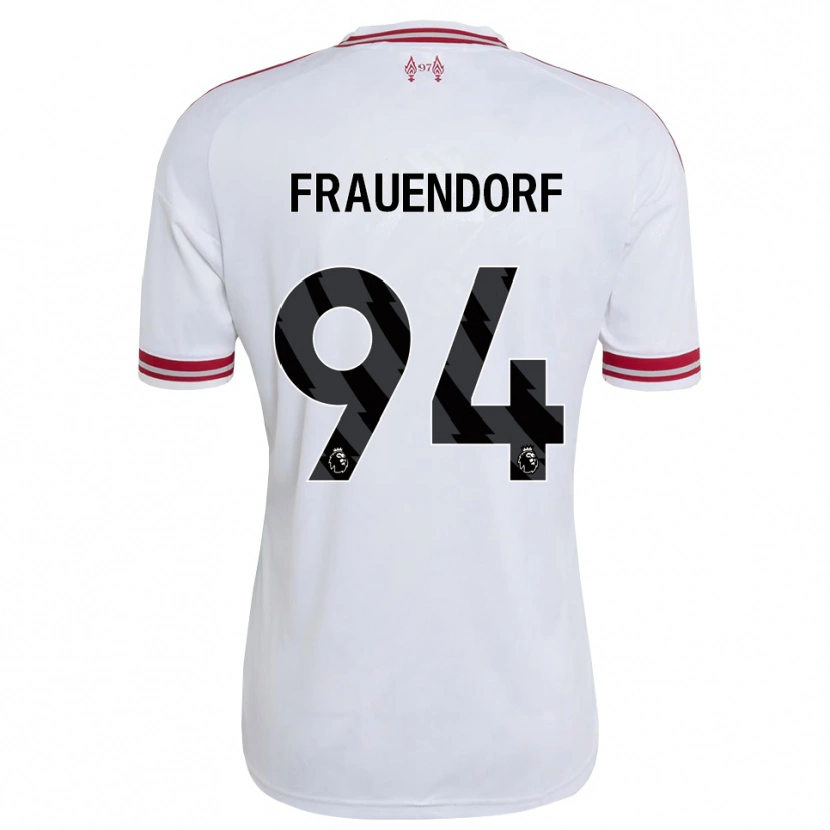 Danxen Uomo Maglia Melkamu Frauendorf #94 Rosso Bianco Kit Gara Away 2026/27 Maglietta