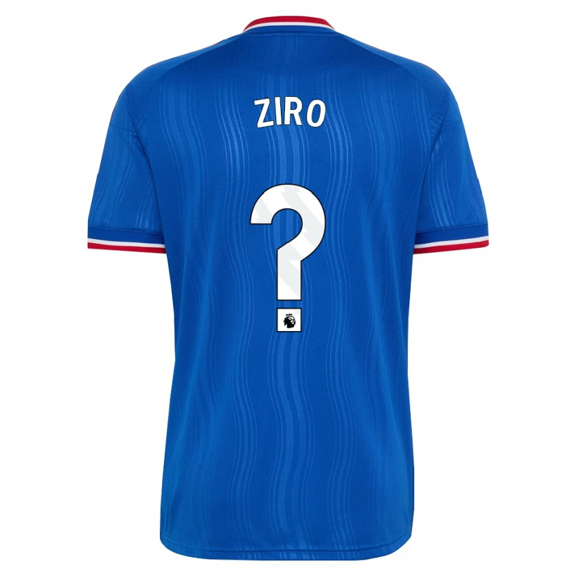 Danxen Uomo Maglia Emmanuel Ziro #0 Blu Bianco Rosso Kit Gara Away 2026/27 Maglietta