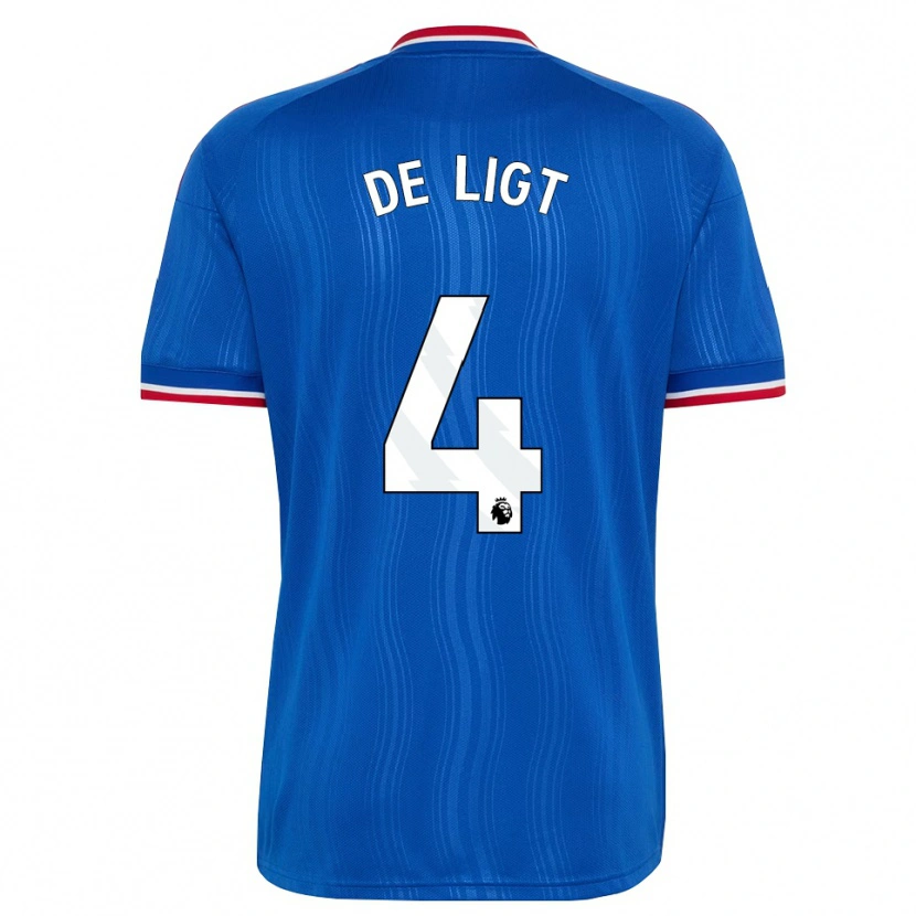 Danxen Uomo Maglia Matthijs De Ligt #4 Blu Bianco Rosso Kit Gara Away 2026/27 Maglietta