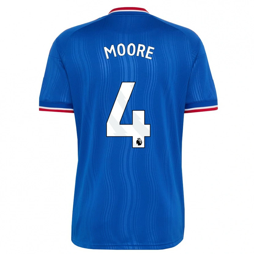 Danxen Uomo Maglia Jade Moore #4 Blu Bianco Rosso Kit Gara Away 2026/27 Maglietta