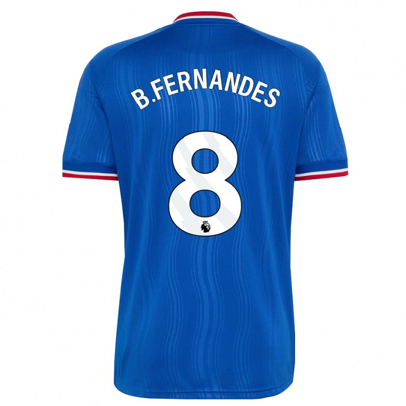 Danxen Uomo Maglia Bruno Fernandes #8 Blu Bianco Rosso Kit Gara Away 2026/27 Maglietta