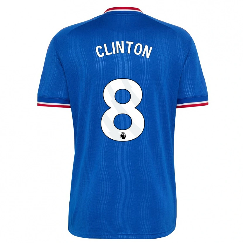 Danxen Uomo Maglia Grace Clinton #8 Blu Bianco Rosso Kit Gara Away 2026/27 Maglietta