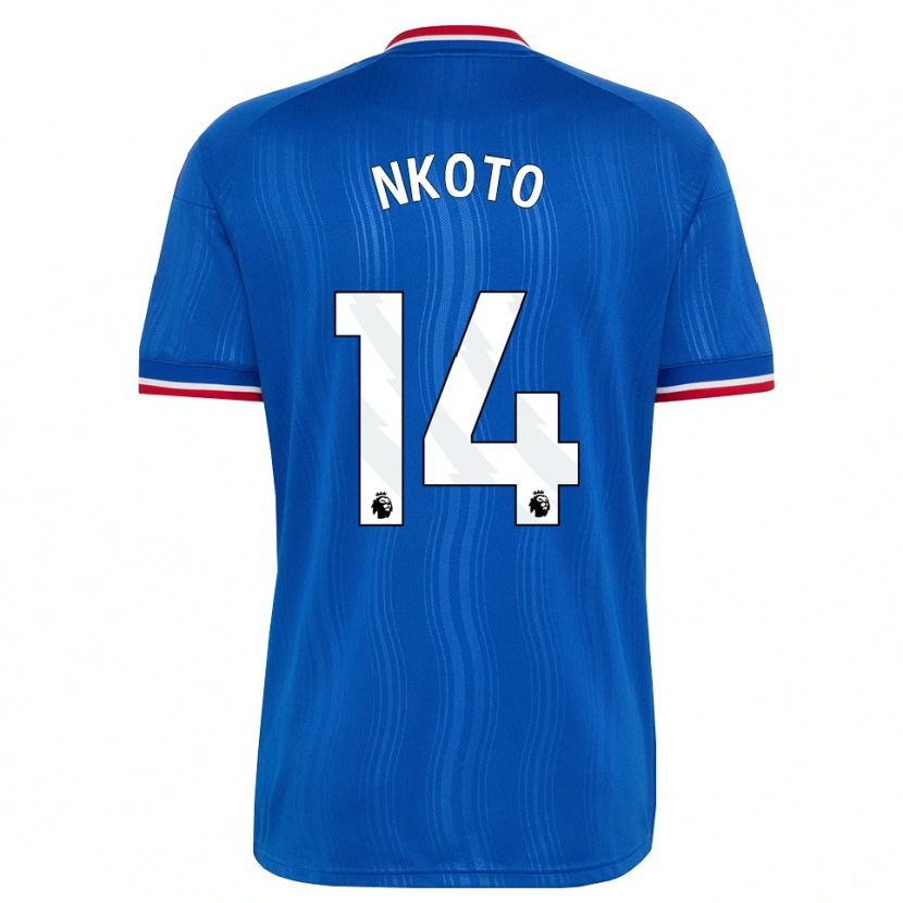 Danxen Uomo Maglia Bassirou Nkoto #14 Blu Bianco Rosso Kit Gara Away 2026/27 Maglietta
