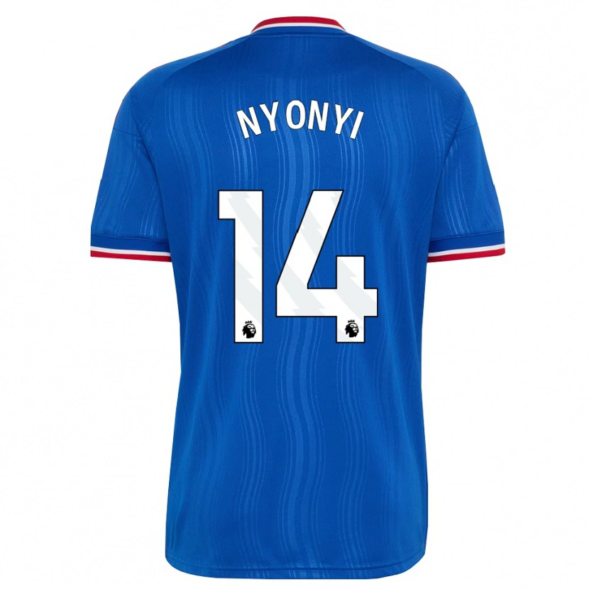 Danxen Uomo Maglia Brian Nyonyi #14 Blu Bianco Rosso Kit Gara Away 2026/27 Maglietta