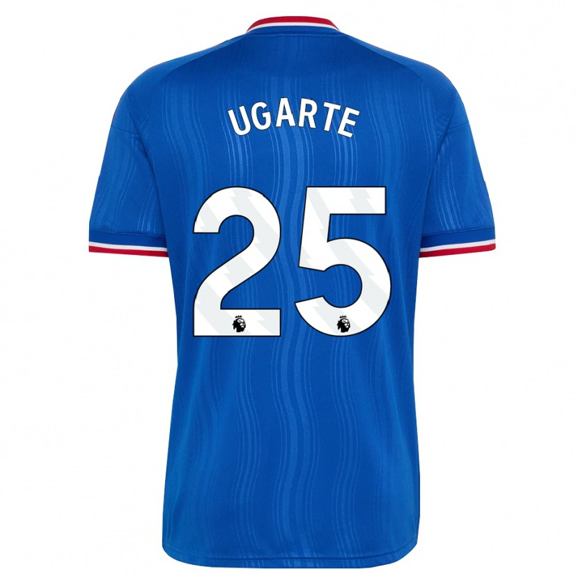 Danxen Uomo Maglia Manuel Ugarte #25 Blu Bianco Rosso Kit Gara Away 2026/27 Maglietta