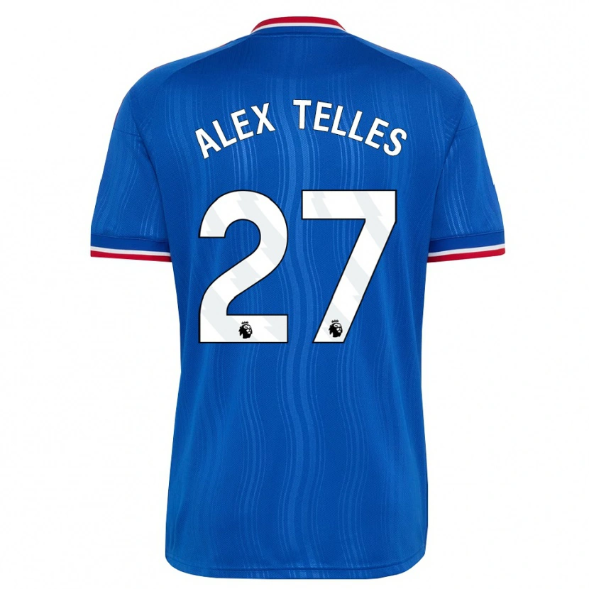Danxen Uomo Maglia Alex Nicolao Telles #27 Blu Bianco Rosso Kit Gara Away 2026/27 Maglietta