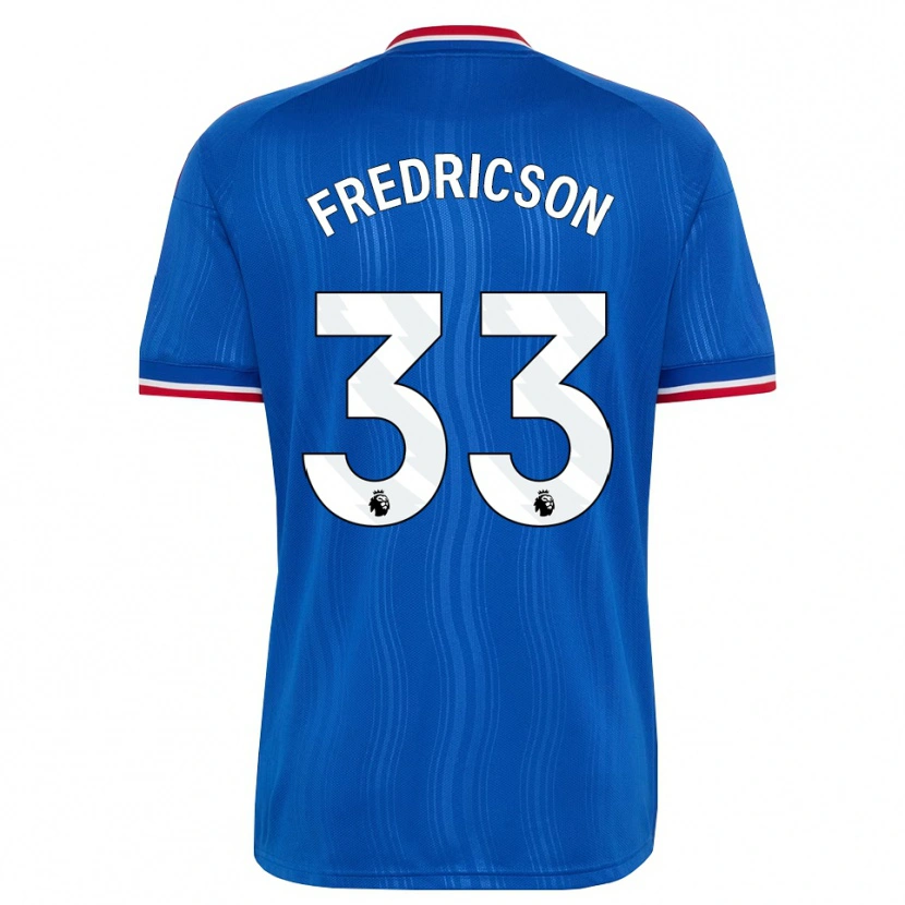 Danxen Uomo Maglia Tyler Fredricson #33 Blu Bianco Rosso Kit Gara Away 2026/27 Maglietta