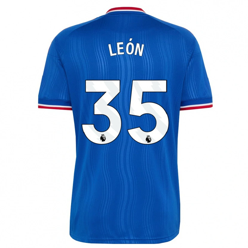 Danxen Uomo Maglia Diego León #35 Blu Bianco Rosso Kit Gara Away 2026/27 Maglietta