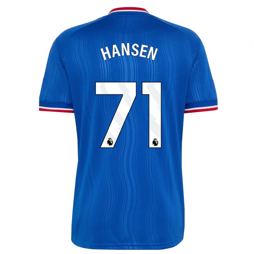 Danxen Uomo Maglia Isak Hansen-Aaroen #71 Blu Bianco Rosso Kit Gara Away 2026/27 Maglietta