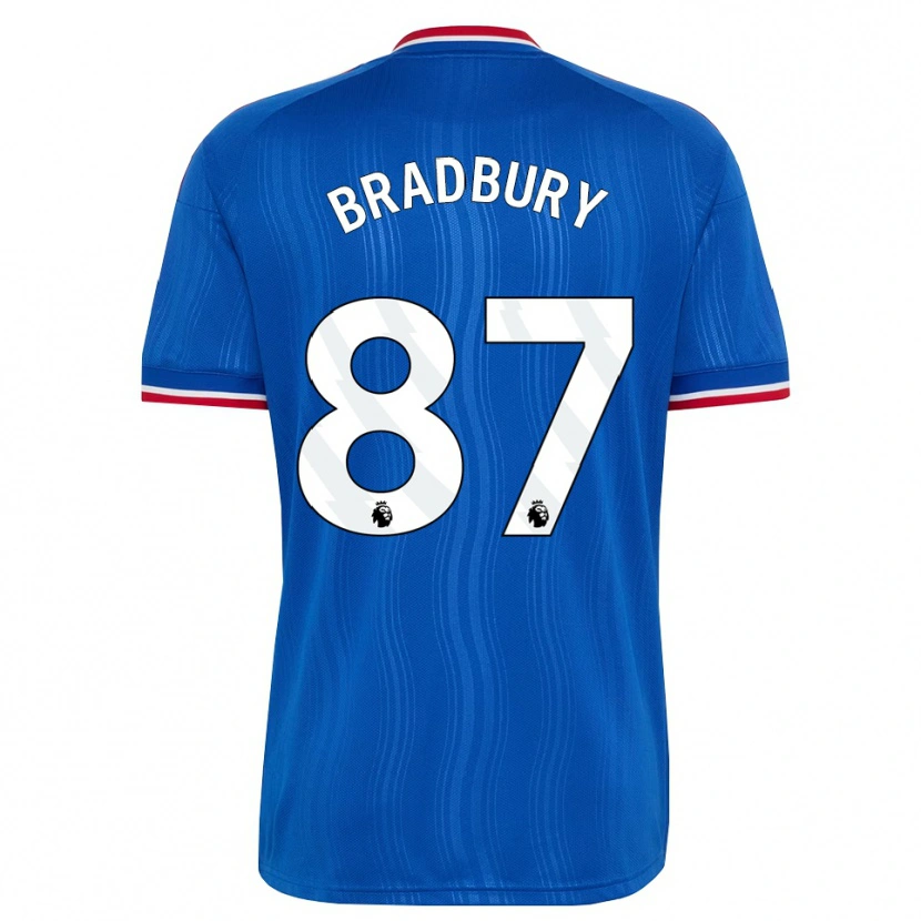 Danxen Uomo Maglia Louie Bradbury #87 Blu Bianco Rosso Kit Gara Away 2026/27 Maglietta