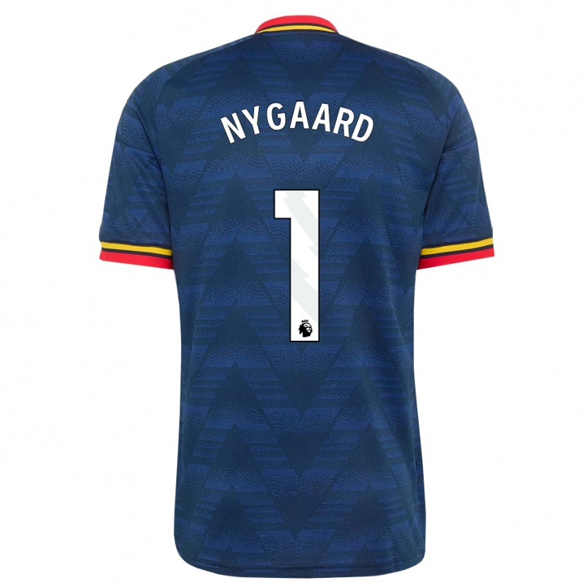 Danxen Uomo Maglia Lucas Nygaard #1 Blu Notte Giallo Rosso Kit Gara Away 2026/27 Maglietta