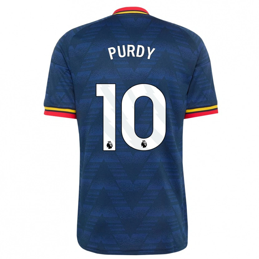 Danxen Uomo Maglia Charlie Purdy #10 Blu Notte Giallo Rosso Kit Gara Away 2026/27 Maglietta
