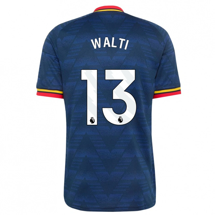 Danxen Uomo Maglia Lia Walti #13 Blu Notte Giallo Rosso Kit Gara Away 2026/27 Maglietta
