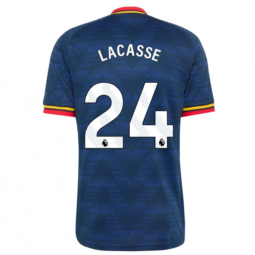 Danxen Uomo Maglia Cloé Lacasse #24 Blu Notte Giallo Rosso Kit Gara Away 2026/27 Maglietta