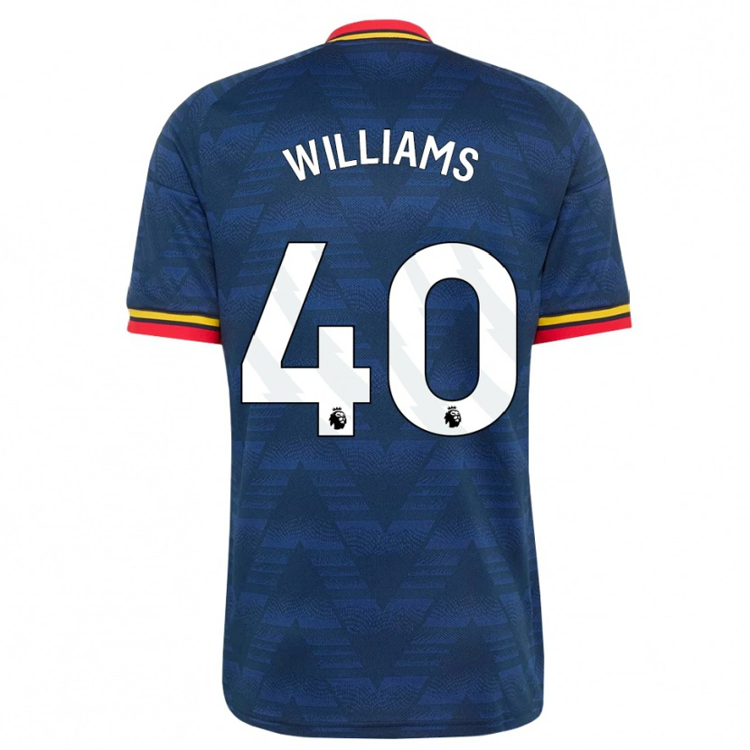 Danxen Uomo Maglia Naomi Williams #40 Blu Notte Giallo Rosso Kit Gara Away 2026/27 Maglietta