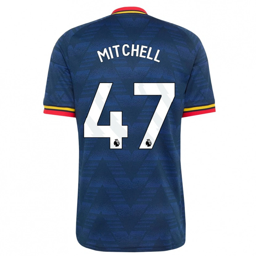 Danxen Uomo Maglia Remy Mitchell #47 Blu Notte Giallo Rosso Kit Gara Away 2026/27 Maglietta