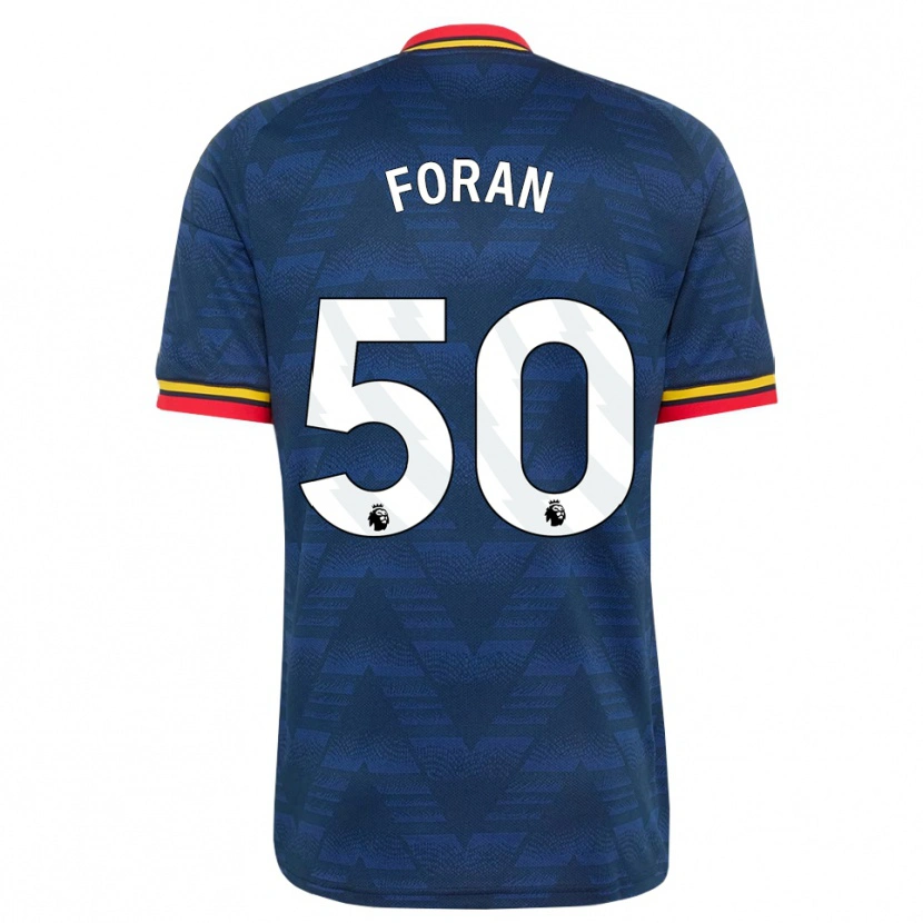 Danxen Uomo Maglia Taylor Foran #50 Blu Notte Giallo Rosso Kit Gara Away 2026/27 Maglietta