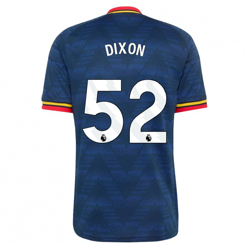 Danxen Uomo Maglia Jaden Dixon #52 Blu Notte Giallo Rosso Kit Gara Away 2026/27 Maglietta