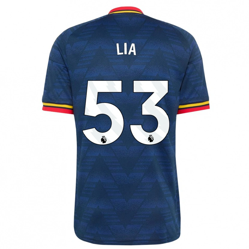 Danxen Uomo Maglia Vivienne Lia #53 Blu Notte Giallo Rosso Kit Gara Away 2026/27 Maglietta