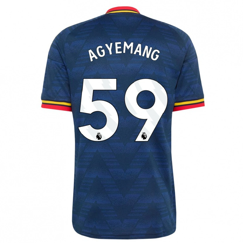 Danxen Uomo Maglia Michelle Agyemang #59 Blu Notte Giallo Rosso Kit Gara Away 2026/27 Maglietta