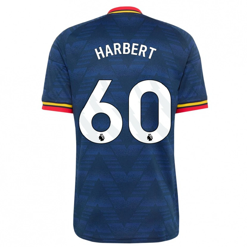 Danxen Uomo Maglia Laila Harbert #60 Blu Notte Giallo Rosso Kit Gara Away 2026/27 Maglietta