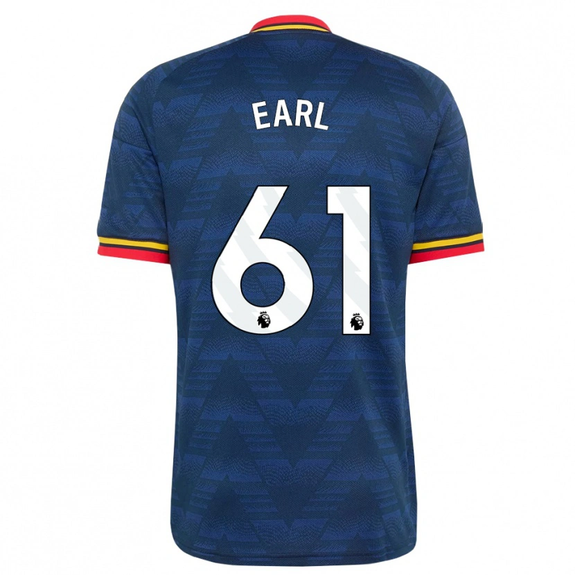 Danxen Uomo Maglia Madison Earl #61 Blu Notte Giallo Rosso Kit Gara Away 2026/27 Maglietta