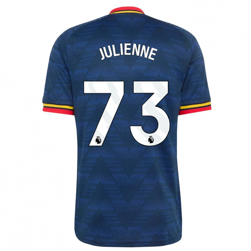 Danxen Uomo Maglia Theo Julienne #73 Blu Notte Giallo Rosso Kit Gara Away 2026/27 Maglietta