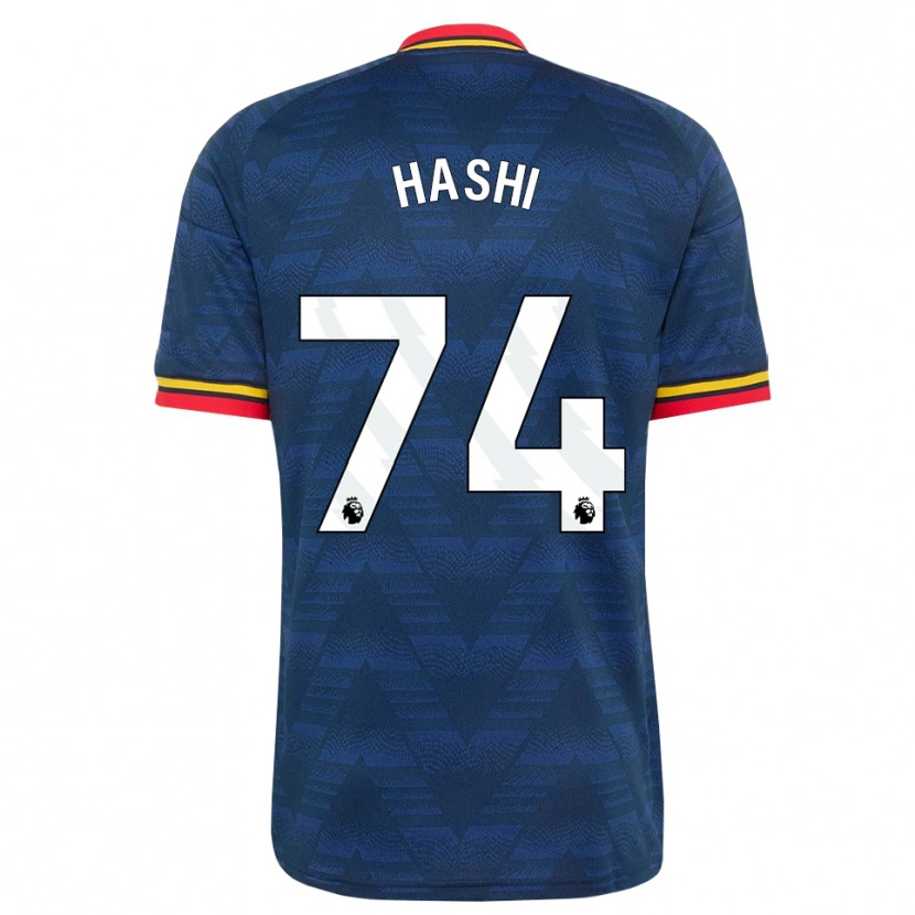 Danxen Uomo Maglia Maalik Hashi #74 Blu Notte Giallo Rosso Kit Gara Away 2026/27 Maglietta
