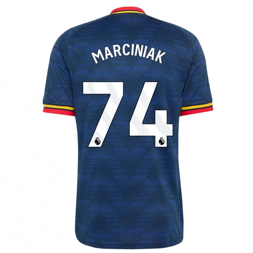 Danxen Uomo Maglia Alex Marciniak #74 Blu Notte Giallo Rosso Kit Gara Away 2026/27 Maglietta