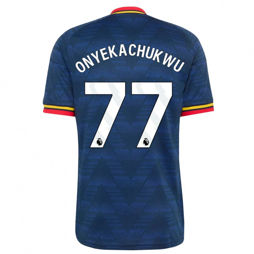 Danxen Uomo Maglia Samuel Onyekachukwu #77 Blu Notte Giallo Rosso Kit Gara Away 2026/27 Maglietta