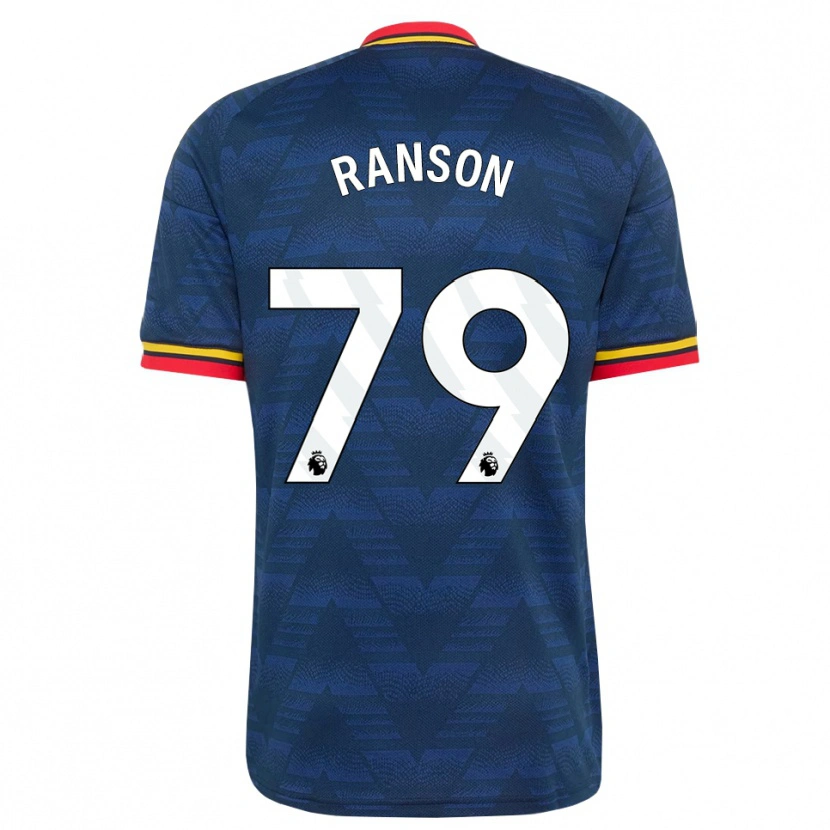 Danxen Uomo Maglia Khari Ranson #79 Blu Notte Giallo Rosso Kit Gara Away 2026/27 Maglietta