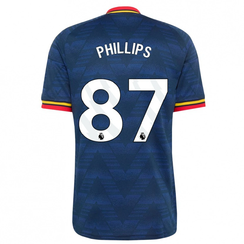 Danxen Uomo Maglia Bowen Phillips #87 Blu Notte Giallo Rosso Kit Gara Away 2026/27 Maglietta