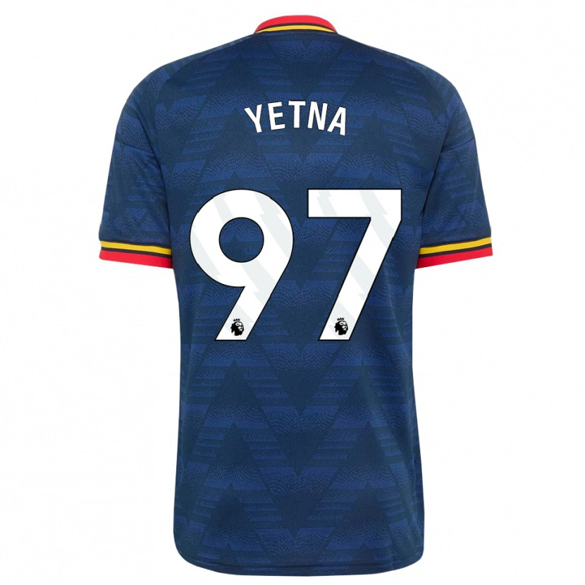 Danxen Uomo Maglia Mikael Yetna #97 Blu Notte Giallo Rosso Kit Gara Away 2026/27 Maglietta