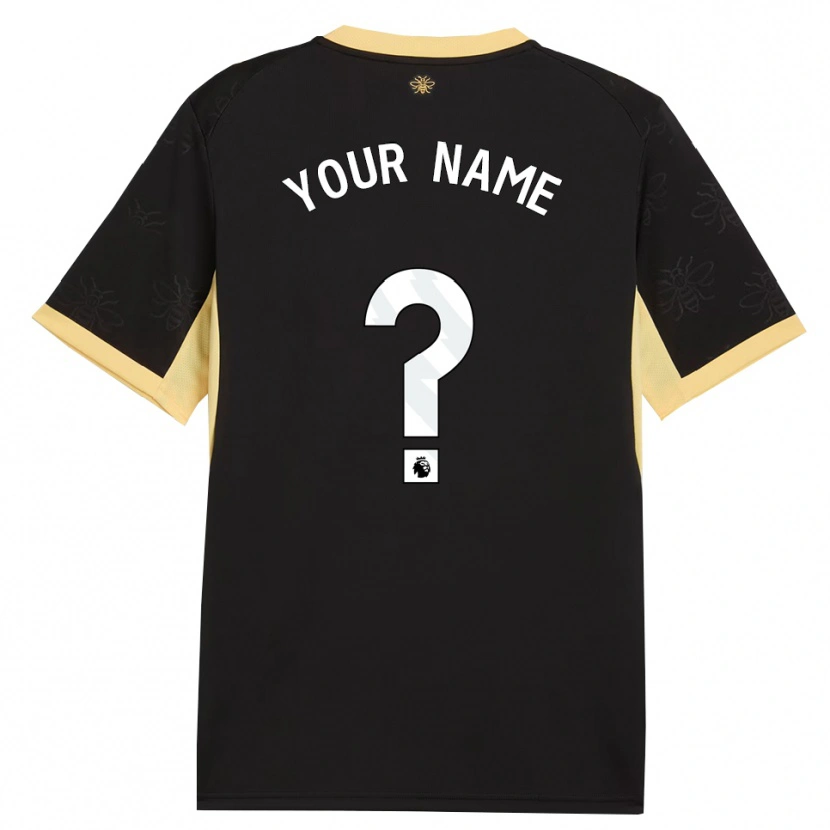Danxen Uomo Maglia Il Tuo Nome #0 Giallo Nero Kit Gara Away 2026/27 Maglietta